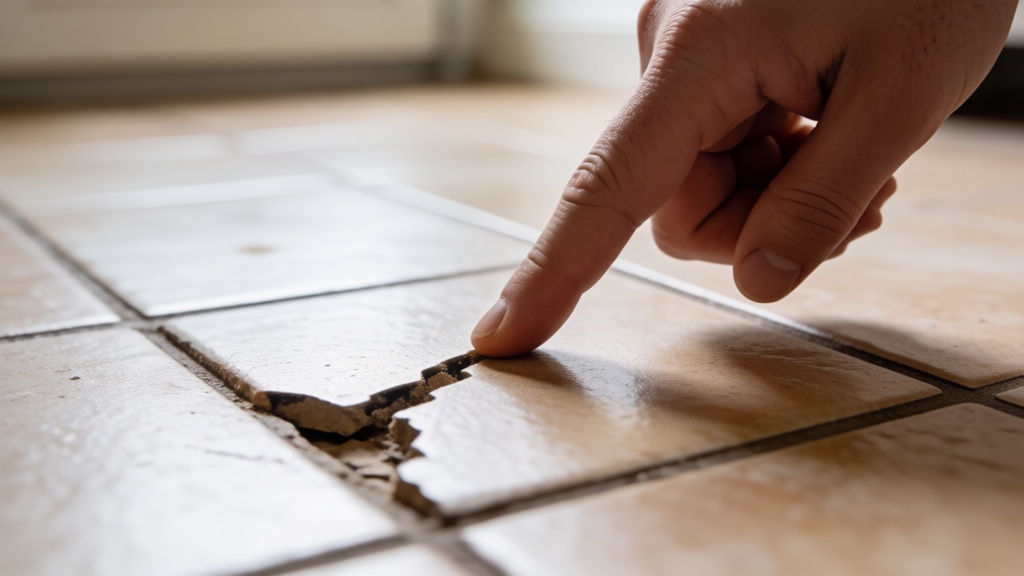 Finger Pointing at Tile