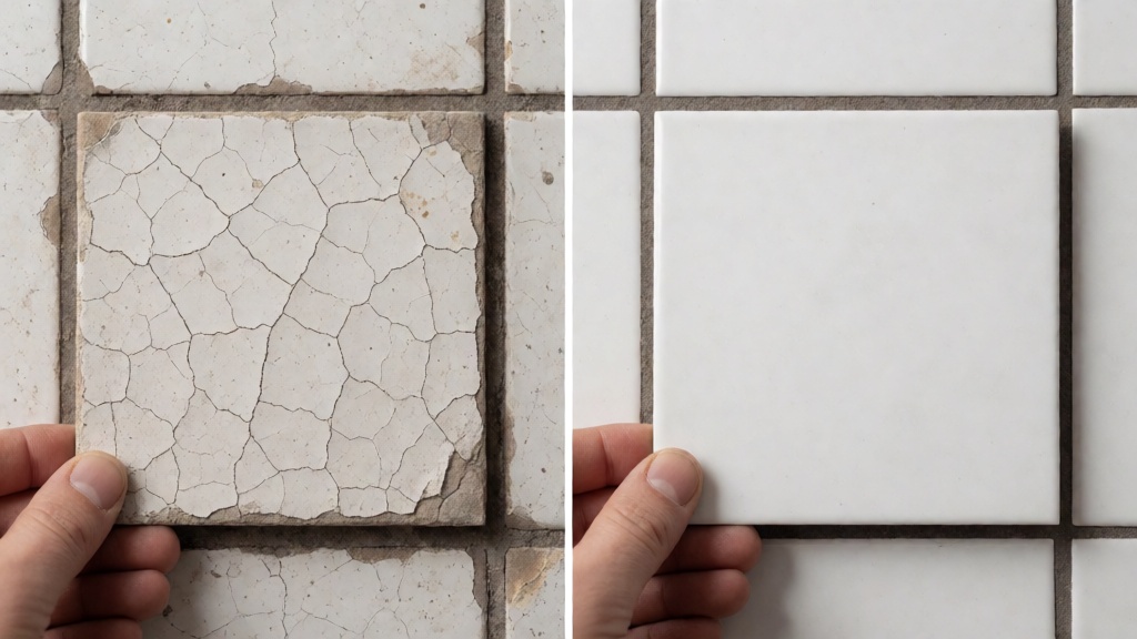 Worn And replaced tile